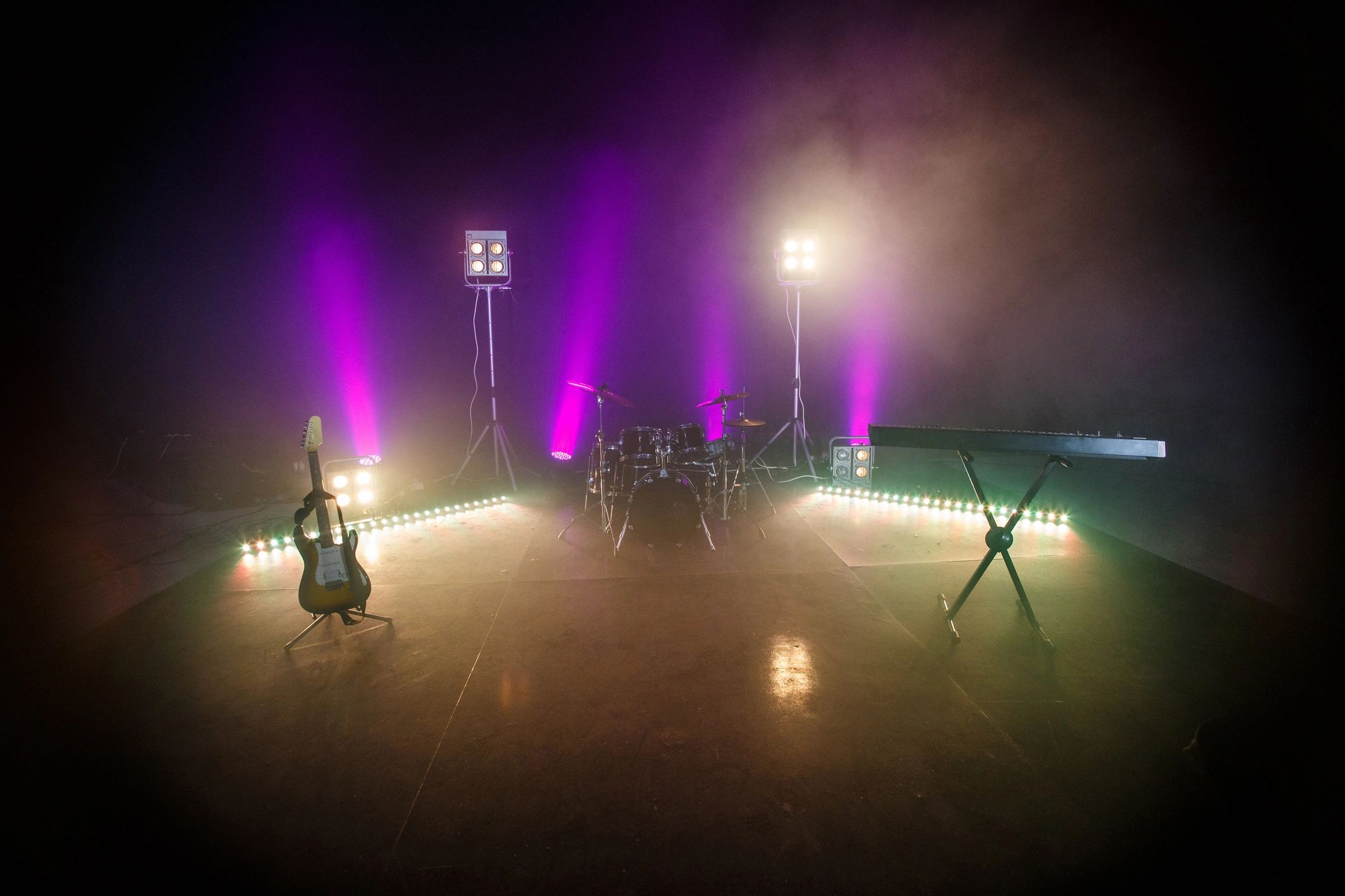 Stage set ready for a live show